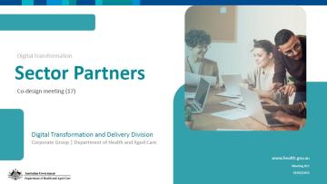Digital Transformation Sector Partners slide presentation – 24 March 2023