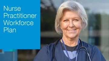 Image that reads 'Nurse Practitioner Workforce Plan'
