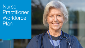 Image that reads 'Nurse Practitioner Workforce Plan'