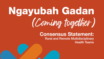 Graphic that read "Ngayubah Gadan (Coming together)" 