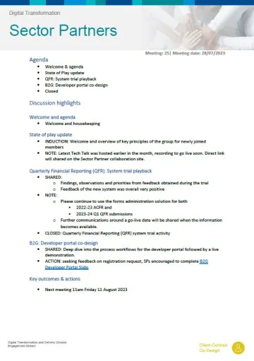 Digital Transformation Sector Partner #25 - Meeting Summary