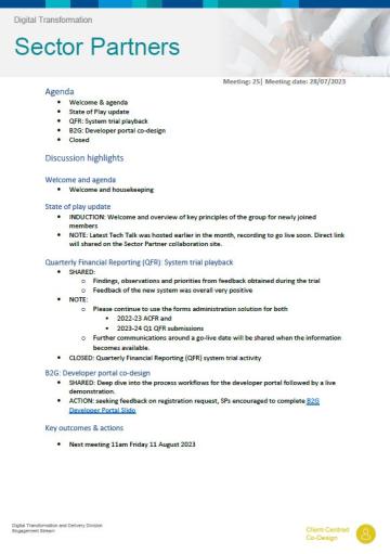 Digital Transformation Sector Partner #25 - Meeting Summary