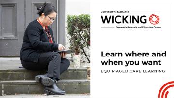 Aged care worker and Wicking logo