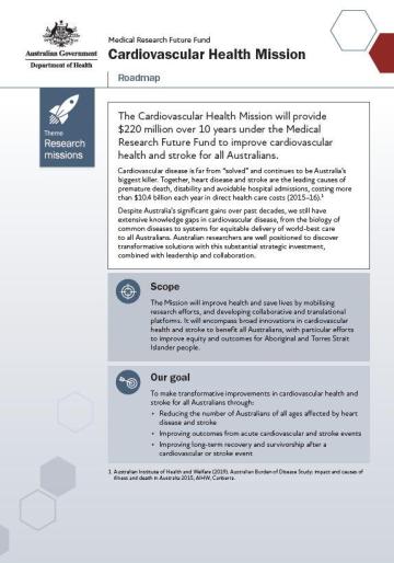 MRFF cardiovascular health mission roadmap image