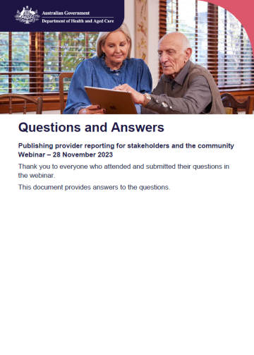 Cover image for Publishing provider reporting for stakeholders and the community webinar – questions and answers