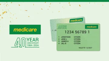 Medicare 40th anniversary news image featuring commemorative Medicare card