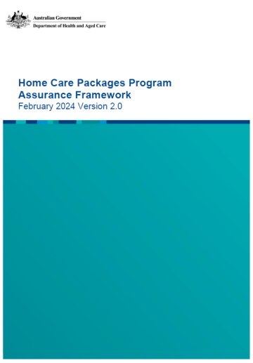 Cover page Home Care Packages Program Assurance Framework (February 2024)