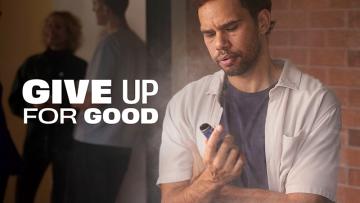 Man looking at a vape