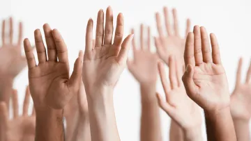 Raised hands