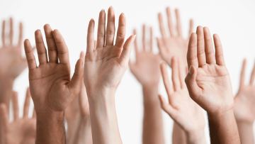 Raised hands