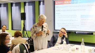 National Rural Health Commissioner, Adjunct Professor Ruth Stewart giving a presentation at the National Rural Surgeons’ Training and Retention Workshop held in February 2024.