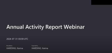 Screen capture from the webinar on MPS Annual Activity Report (AAR) guidance for providers