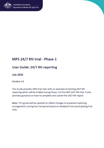 24/7 registered nurse – Reporting user guide
