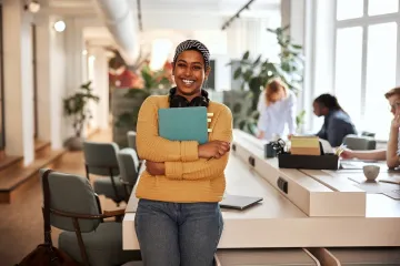 Photographic image of a research administration officers