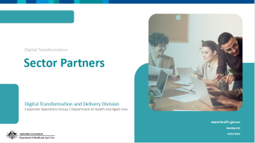 Digital Transformation Sector Partners slide presentation – 16 February 2024