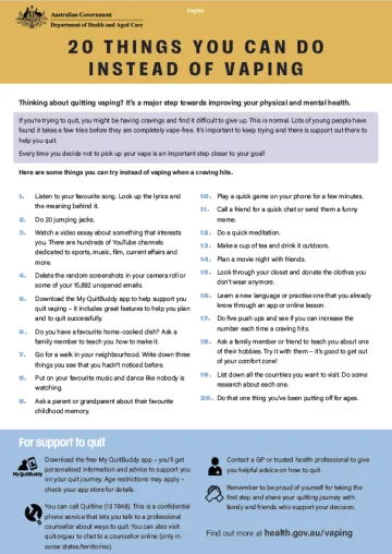 20 things you can do instead of vaping