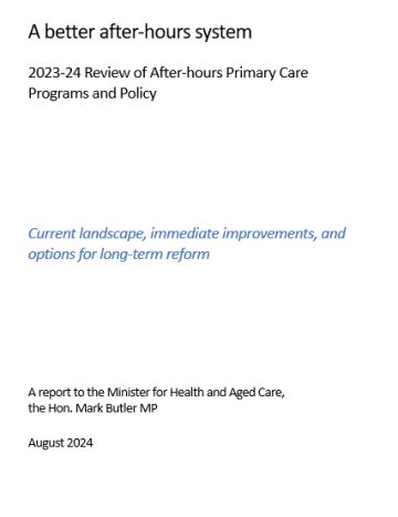 after hours review report cover