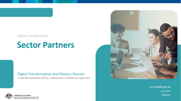 Cover image for the Digital Transformation Sector Partners slide presentation – 13 September 2024