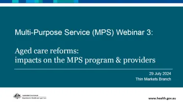 Cover page image for Multi-Purpose Service (MPS) Webinar 3