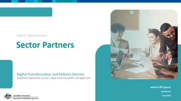 Cover image of the Digital Transformation Sector Partners slide presentation – 25 October 2024