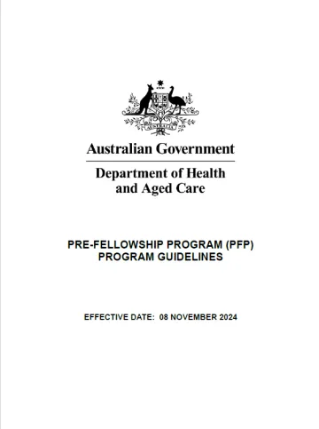 Pre-Fellowship Program (PFP) Guidelines