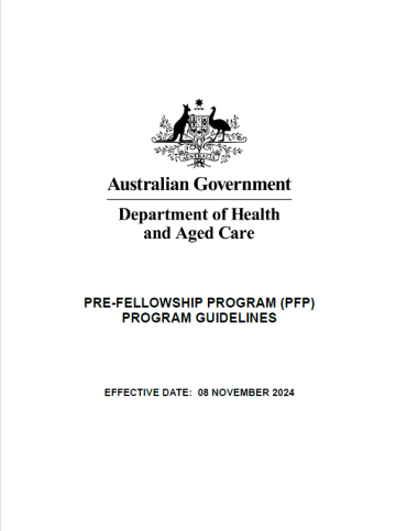 Pre-Fellowship Program (PFP) Guidelines