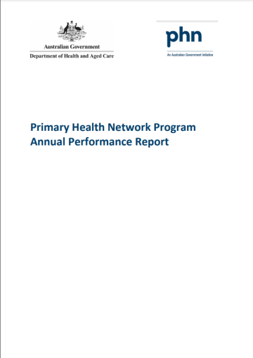 Primary Health Network Program Annual Performance Reports
