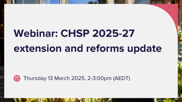 CHSP webinar cover image