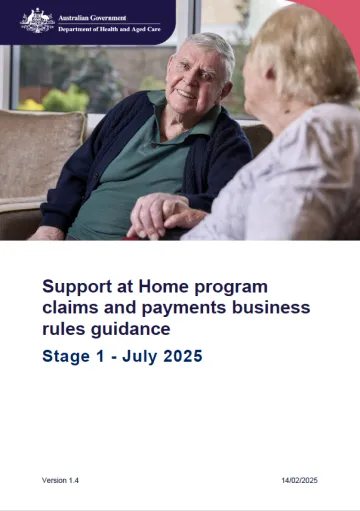 Support at Home: Claims and Payments Business Guidance