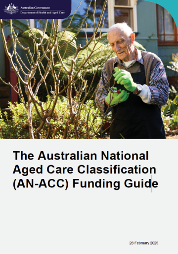 Cover image_The Australian National Aged Care Classification (AN-ACC) funding guide (Feb 2025)