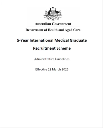 5-Year International Medical Graduates (IMG) Recruitment Scheme Guidelines – March 2025 