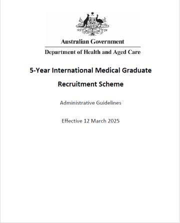 5-Year International Medical Graduates (IMG) Recruitment Scheme Guidelines – March 2025 