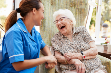 Nurse with senior Australian