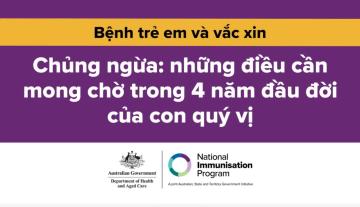 Chủng ngừa cho tuổi thơ – những điều cần mong chờ trong 4 năm đầu đời của con quý vị. 