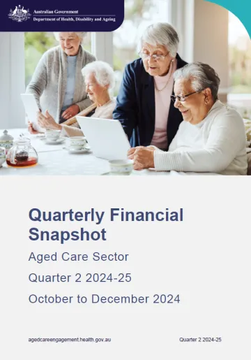Cover page for the Quarterly Financial Snapshot (qtr 2)