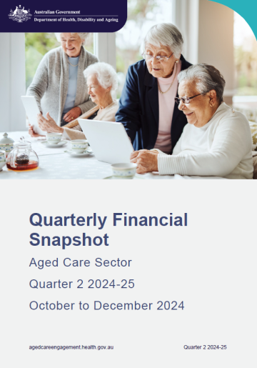 Cover page for the Quarterly Financial Snapshot (qtr 2)