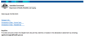 Aged care wages attestation report FY2023-24 Q1 to FY2024-25 Q2 