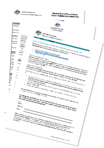 Bonded Medical Program forms