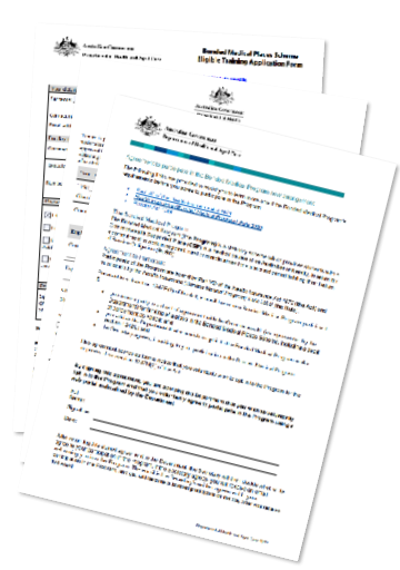 Bonded Medical Program forms