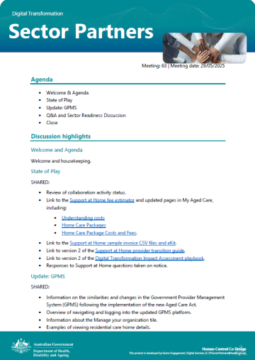 Cover image for Digital Transformation Sector Partners meeting summary – 29 May 2025