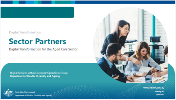 Cover image of the Digital Transformation Sector Partners slide presentation