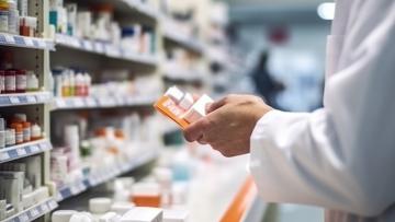 Medicines on shelves
