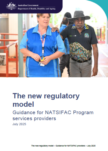 The new regulatory model – Guidance for NATSIFAC providers cover page