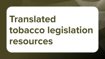 Translated Tobacco legislation resources