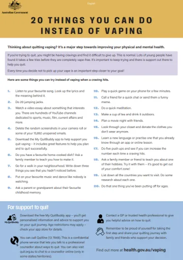 20 Thing you can do instead of vaping cover image