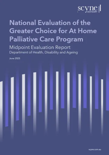 Midpoint evaluation report for the At Home Palliative Care Program