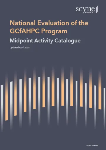 Midpoint Activity Catalogue for the at home palliative care program