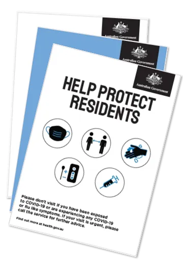 Protecting residents in aged care from COVID-19 – Posters and social media tiles