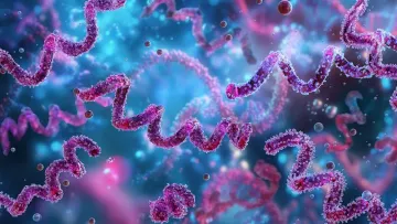 An AI-generated image of the syphilis pathogen