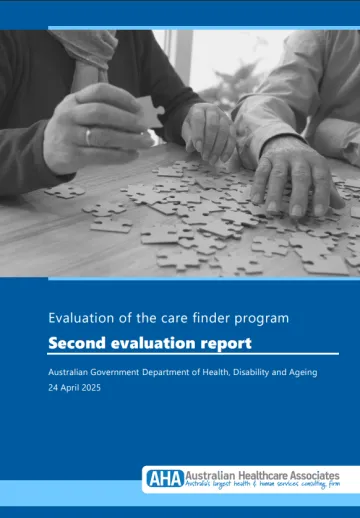 Care finder evaluation – second evaluation report cover page